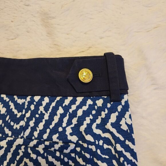 J.Crew blue/navy blue/white faux animal print shorts - Picture 6 of 6
